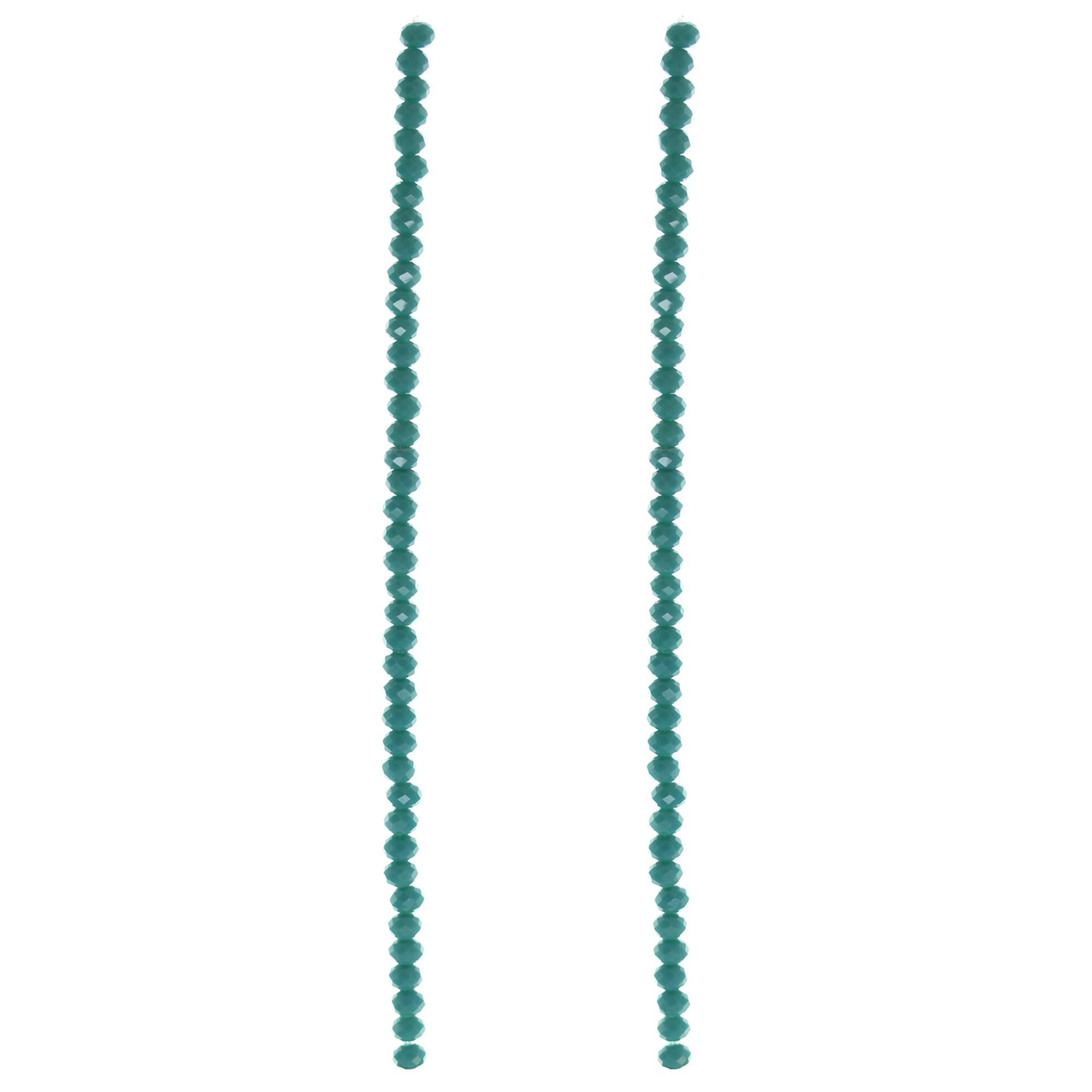 Turquoise Faceted Glass Beads, 6mm by Bead Landing™